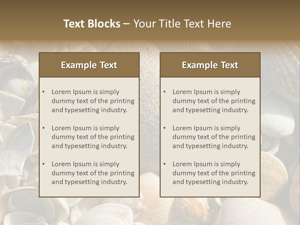 Sea Shell Heart PowerPoint Template