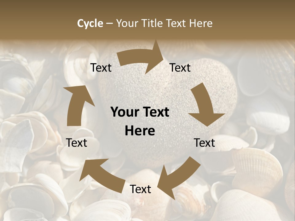 Sea Shell Heart PowerPoint Template