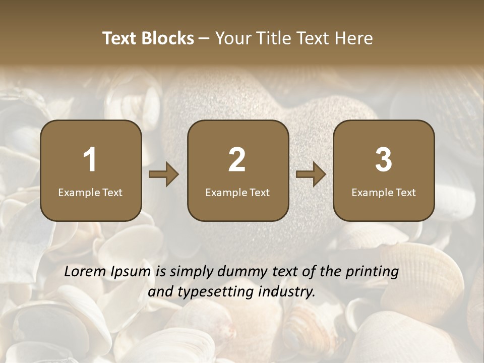 Sea Shell Heart PowerPoint Template