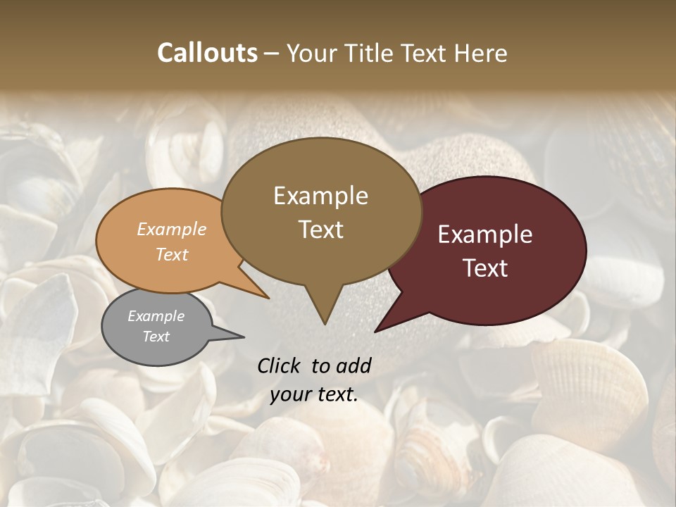 Sea Shell Heart PowerPoint Template