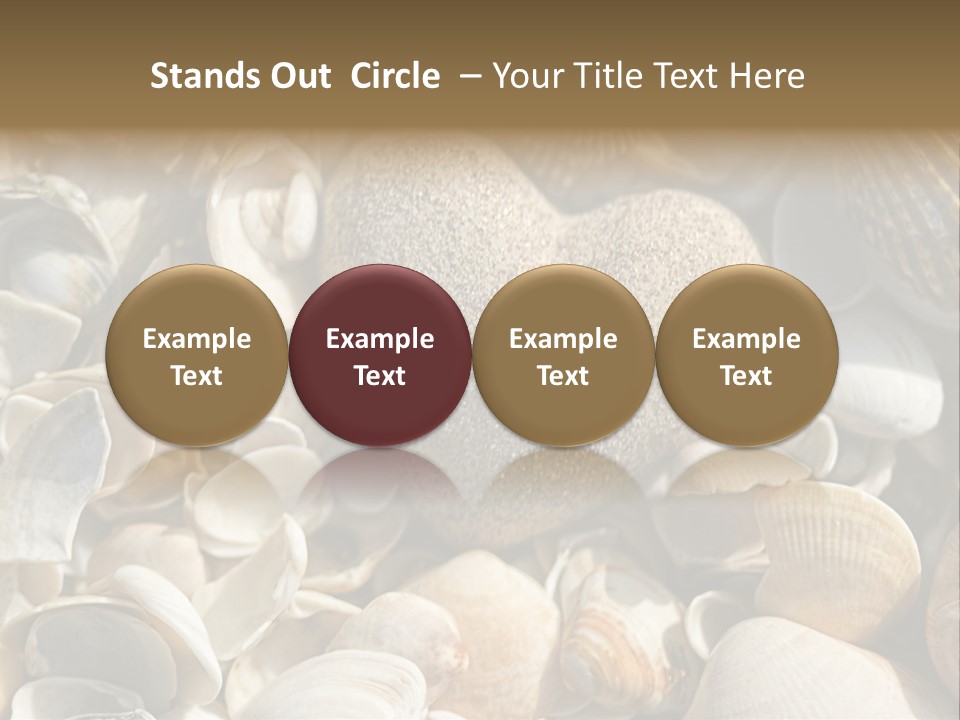 Sea Shell Heart PowerPoint Template