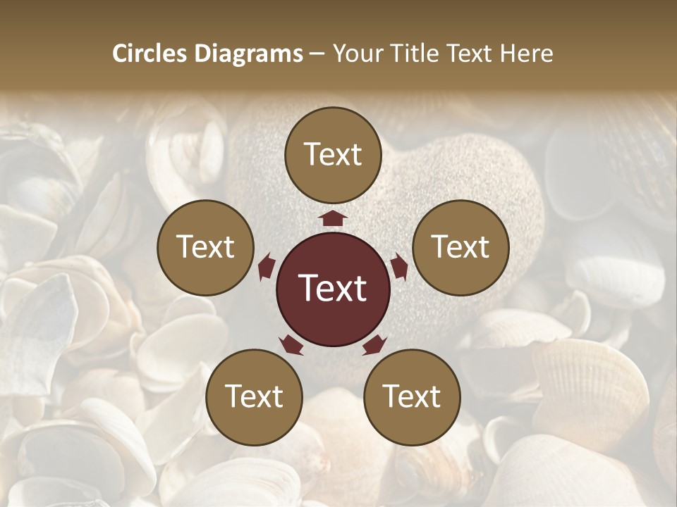 Sea Shell Heart PowerPoint Template