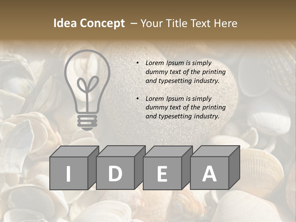 Sea Shell Heart PowerPoint Template