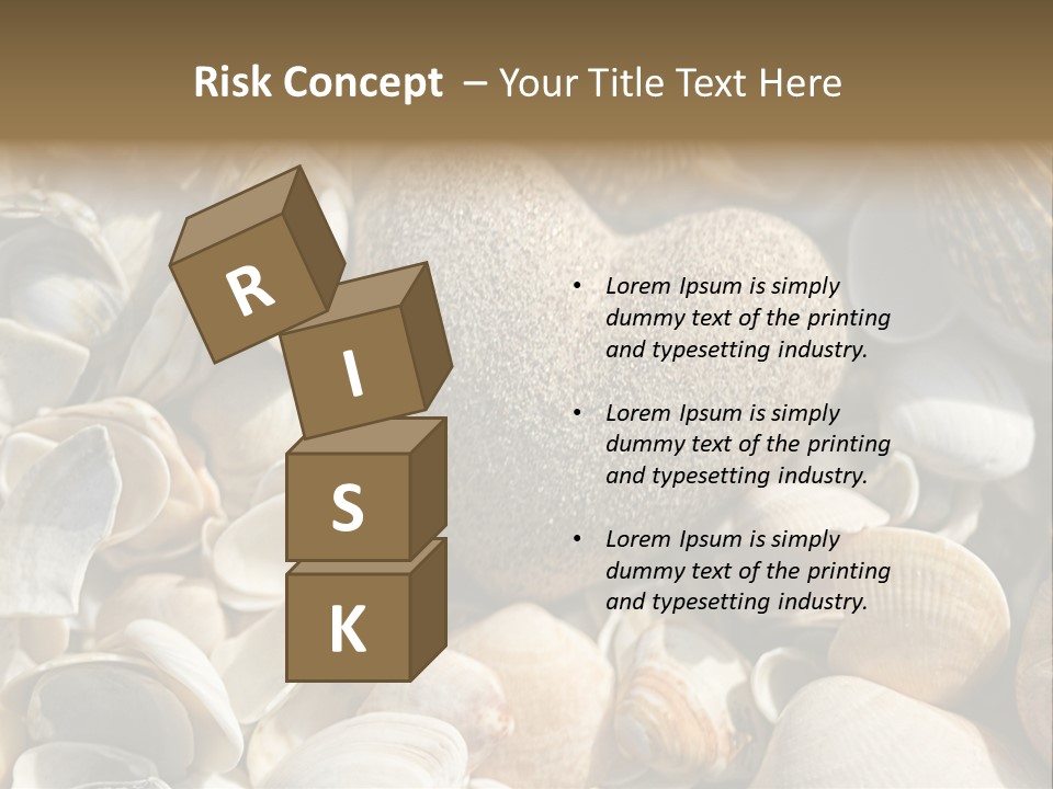 Sea Shell Heart PowerPoint Template