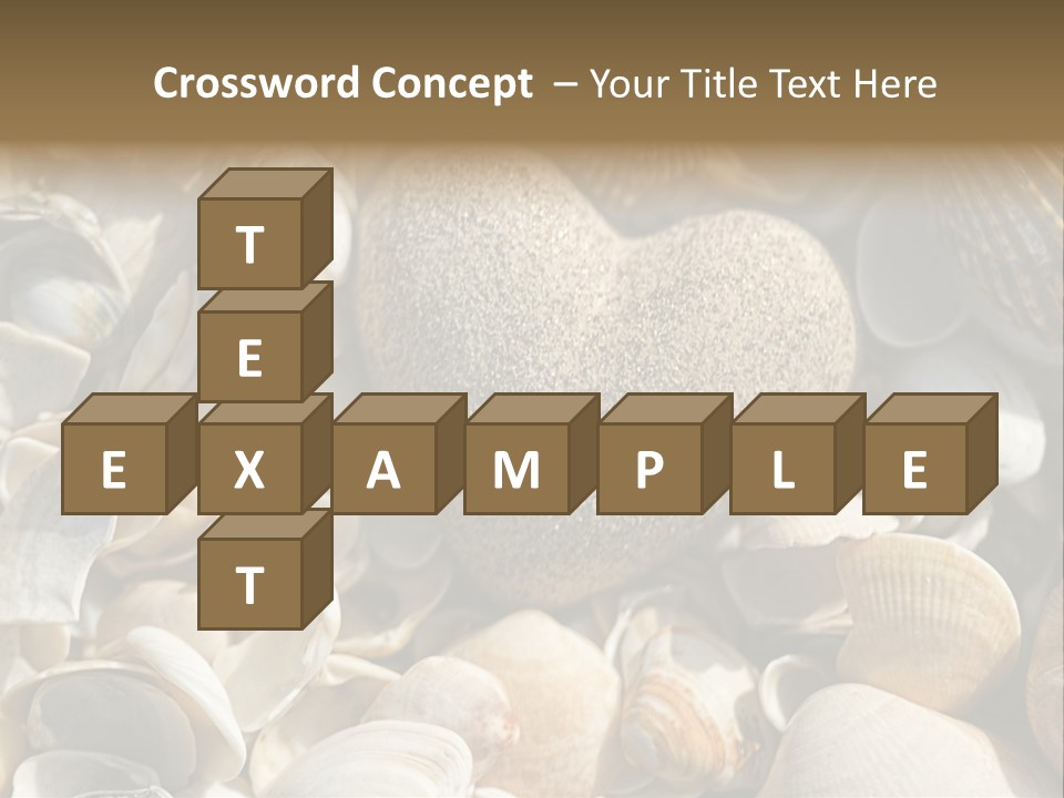 Sea Shell Heart PowerPoint Template