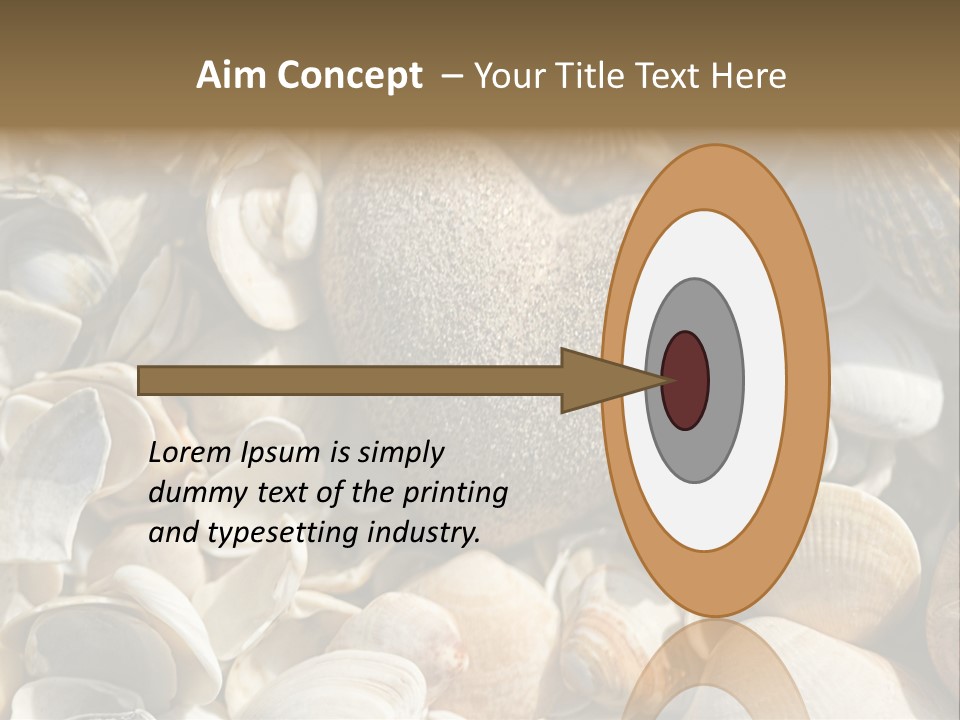 Sea Shell Heart PowerPoint Template