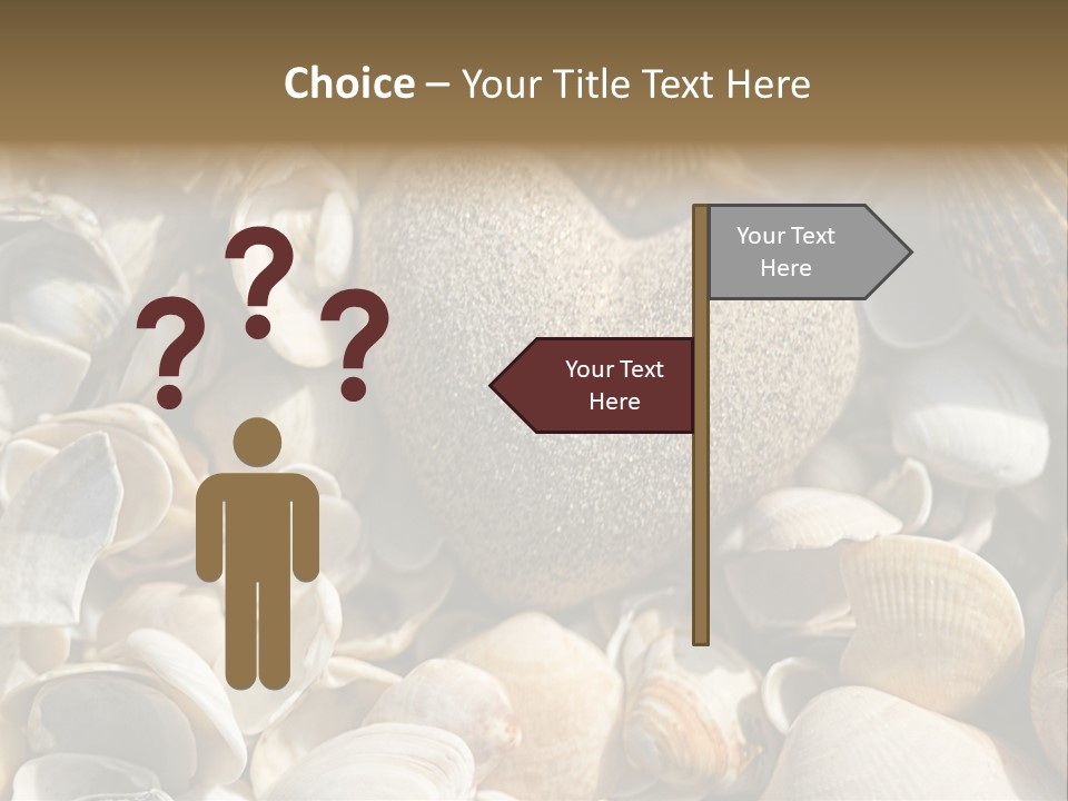 Sea Shell Heart PowerPoint Template