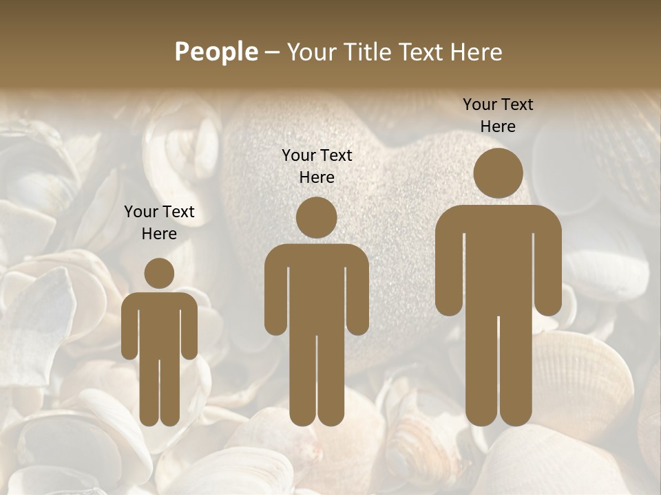 Sea Shell Heart PowerPoint Template