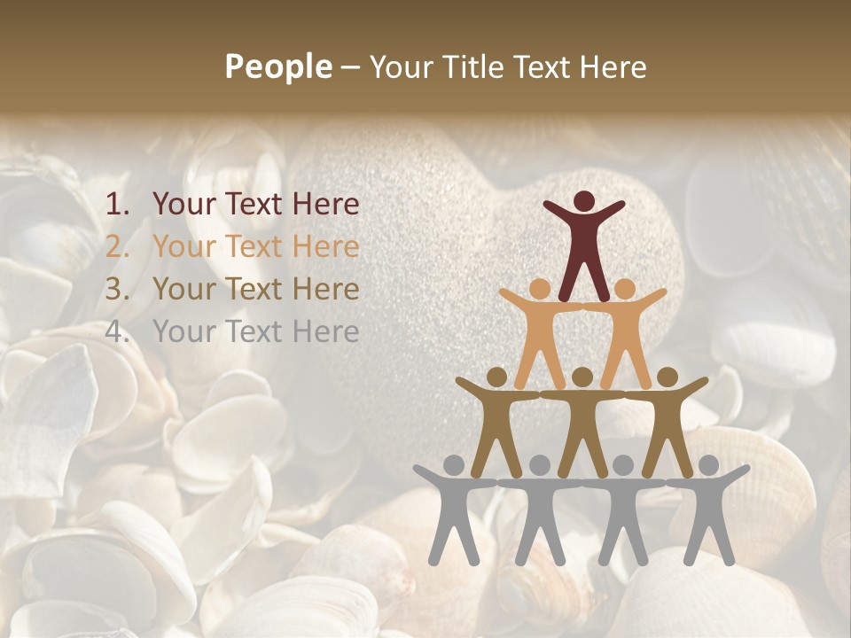 Sea Shell Heart PowerPoint Template