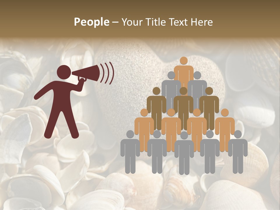 Sea Shell Heart PowerPoint Template