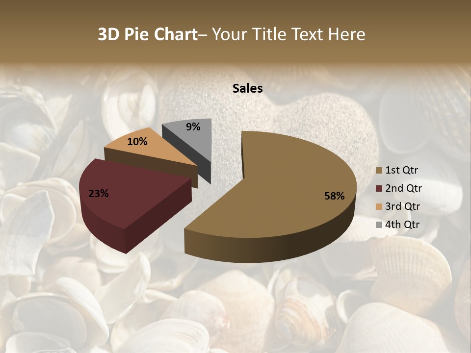 Sea Shell Heart PowerPoint Template