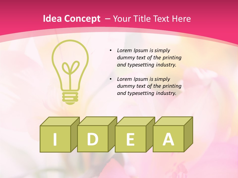 Flowers Bunch Desktops PowerPoint Template