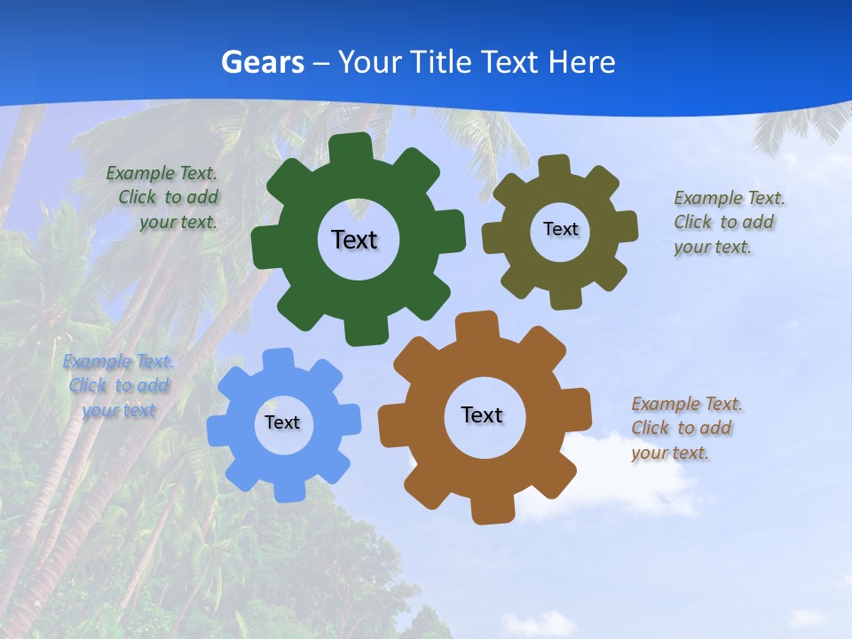 Scenery Wave Cloud PowerPoint Template