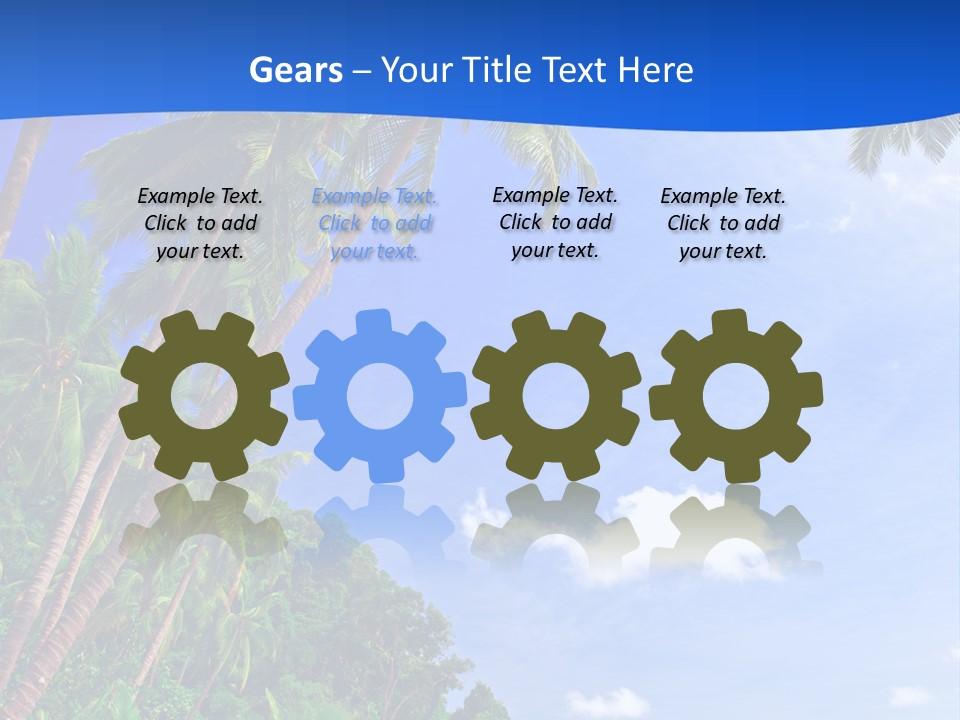 Scenery Wave Cloud PowerPoint Template