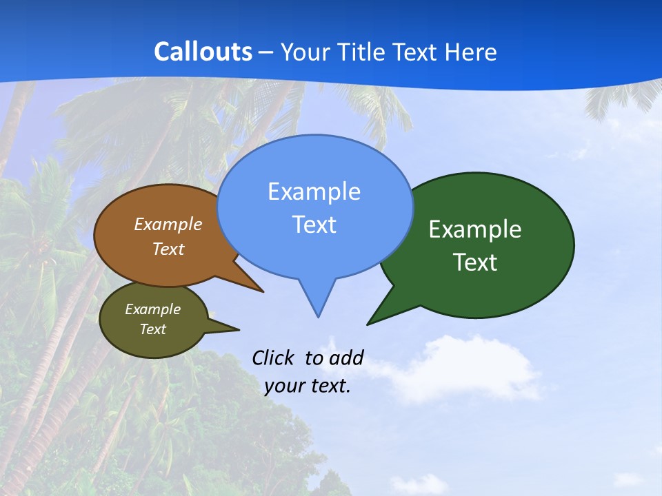 Scenery Wave Cloud PowerPoint Template
