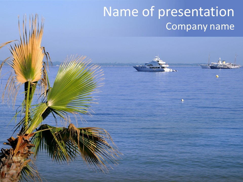French Riviera Yacht PowerPoint Template