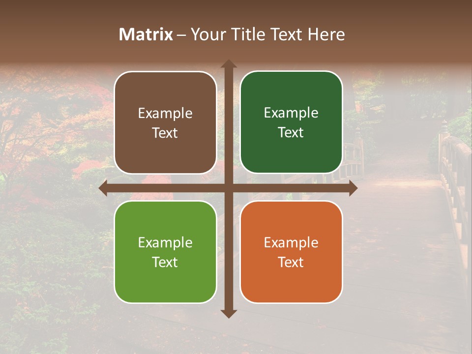 Bridge In Autumn PowerPoint Template