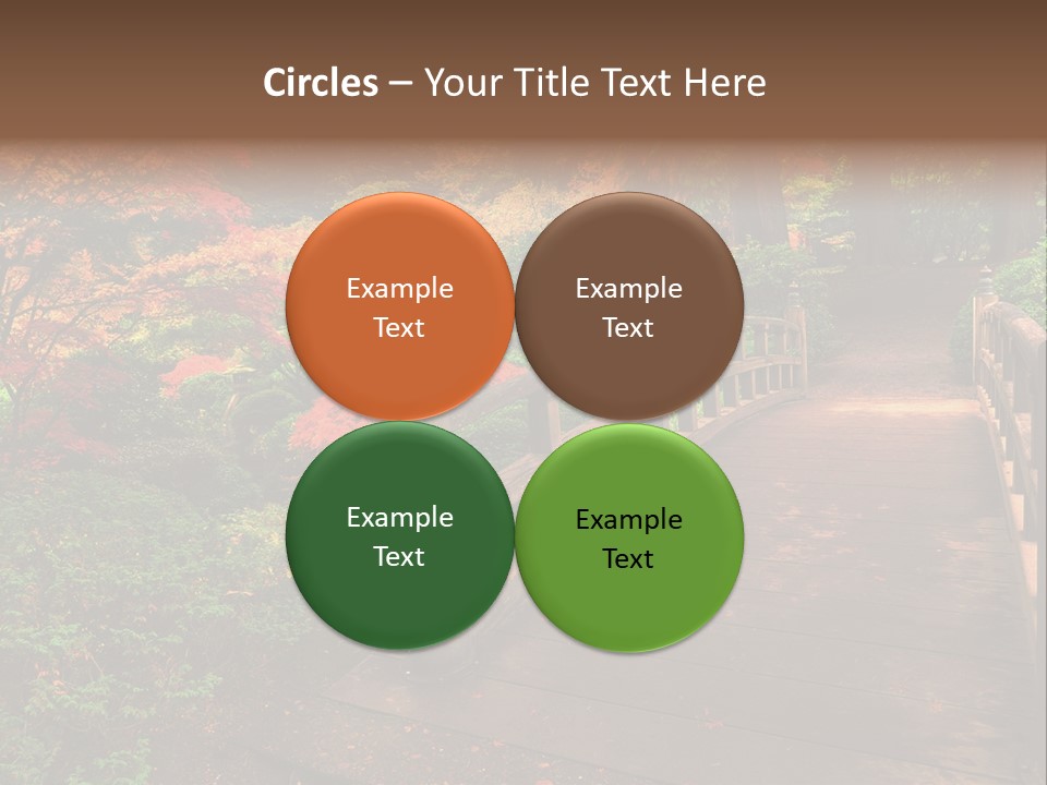 Bridge In Autumn PowerPoint Template