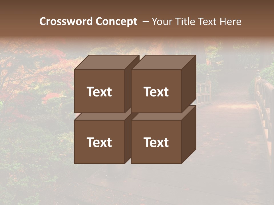 Bridge In Autumn PowerPoint Template