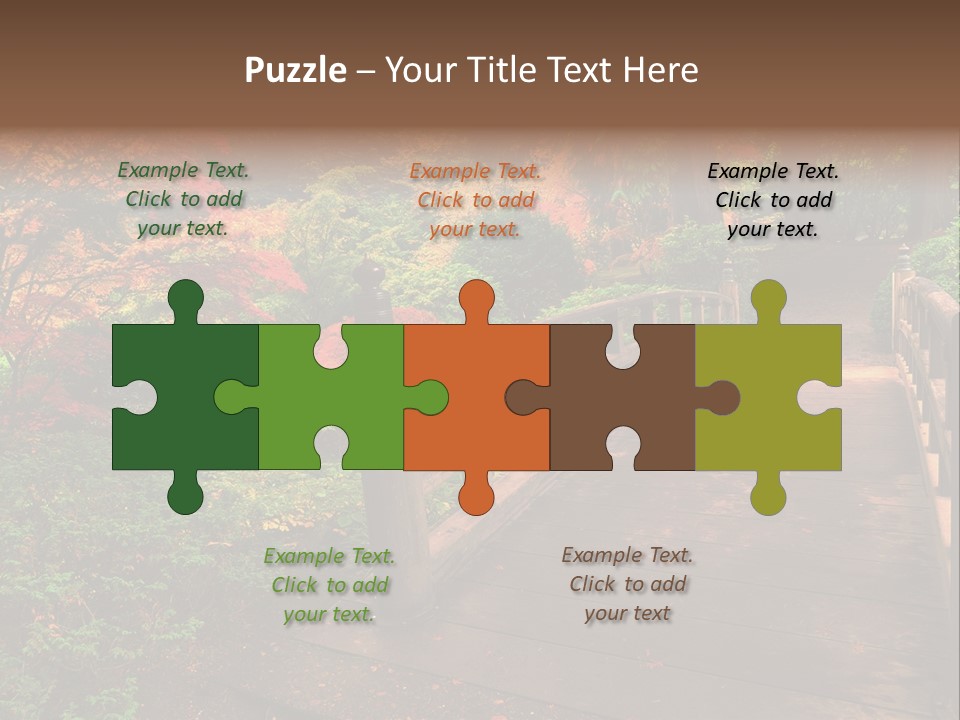 Bridge In Autumn PowerPoint Template