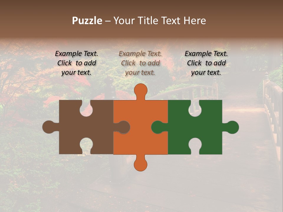 Bridge In Autumn PowerPoint Template