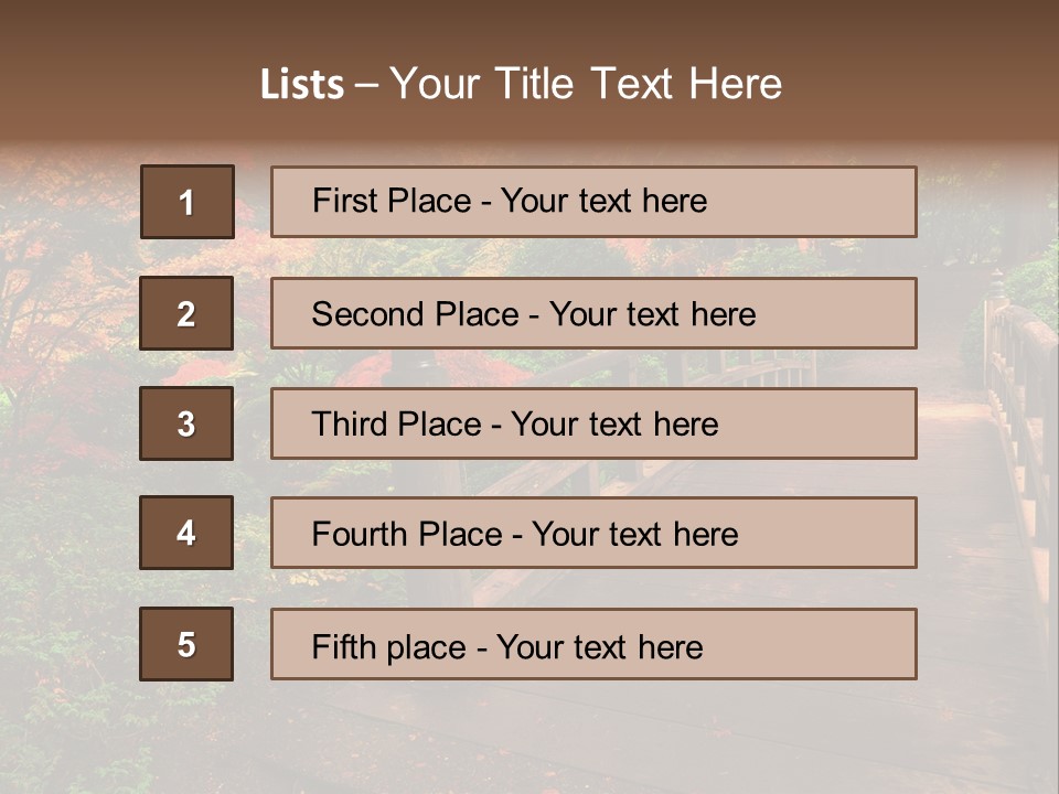 Bridge In Autumn PowerPoint Template