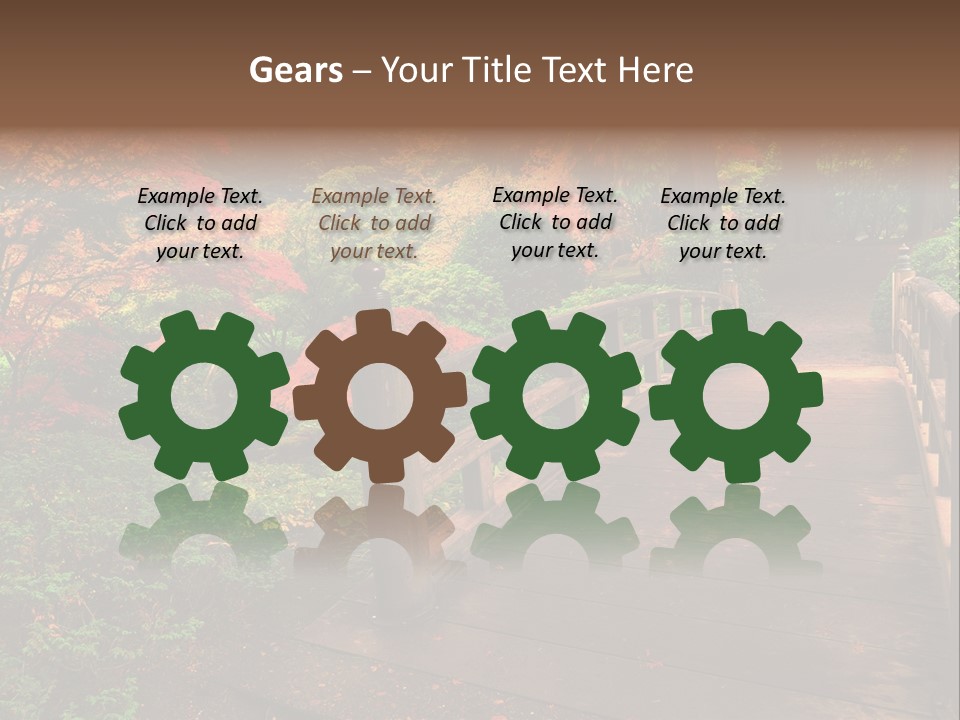 Bridge In Autumn PowerPoint Template