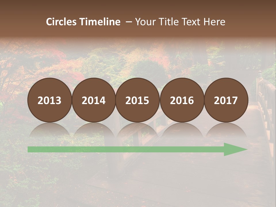 Bridge In Autumn PowerPoint Template