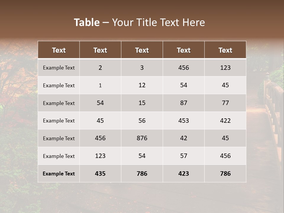 Bridge In Autumn PowerPoint Template