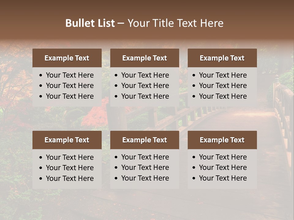 Bridge In Autumn PowerPoint Template