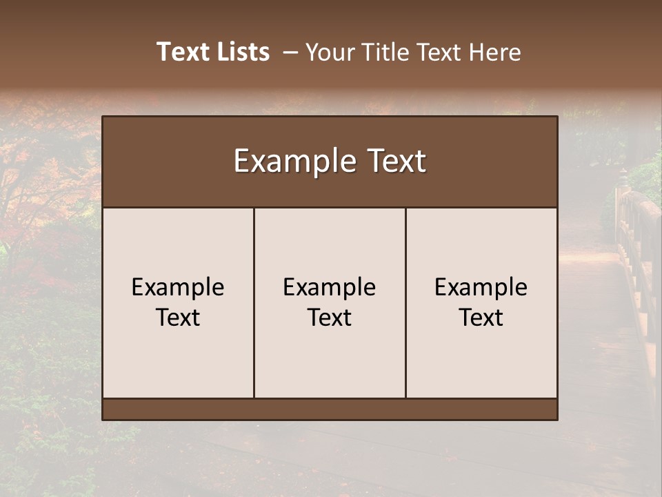 Bridge In Autumn PowerPoint Template
