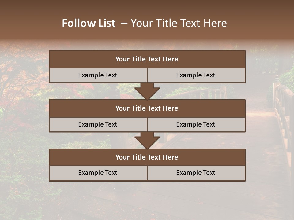 Bridge In Autumn PowerPoint Template