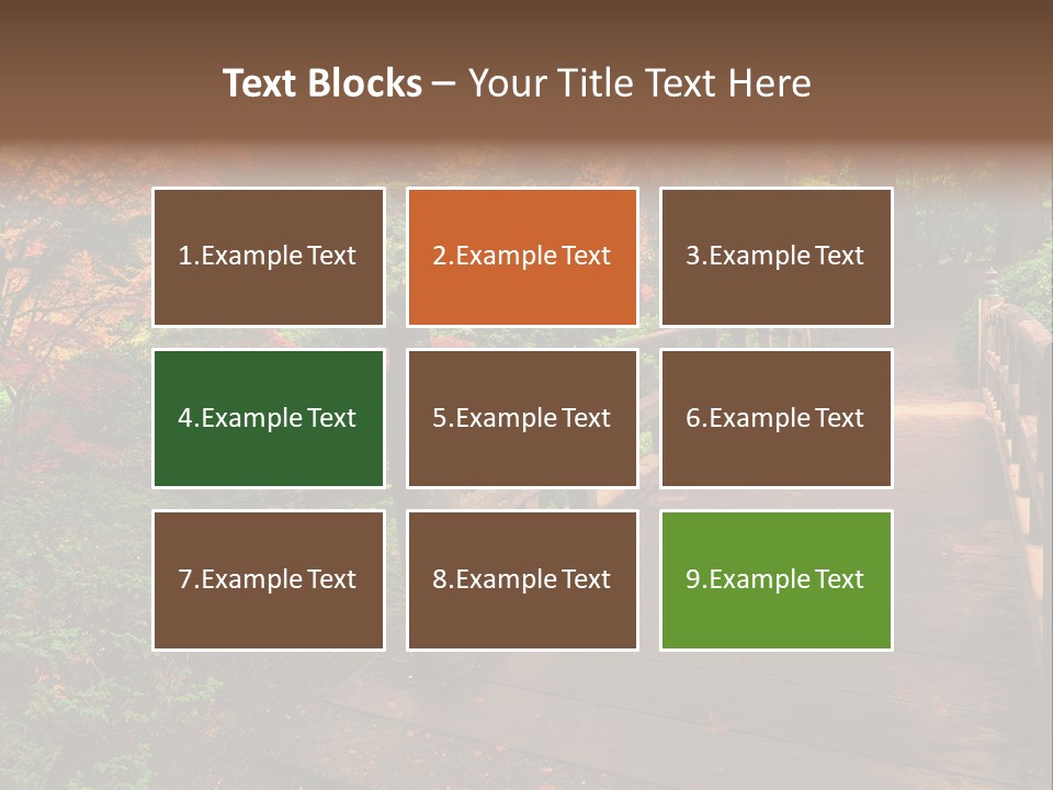 Bridge In Autumn PowerPoint Template