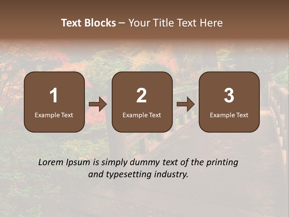 Bridge In Autumn PowerPoint Template