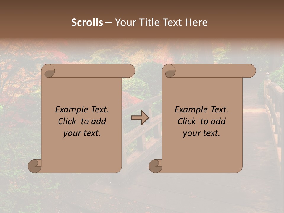 Bridge In Autumn PowerPoint Template