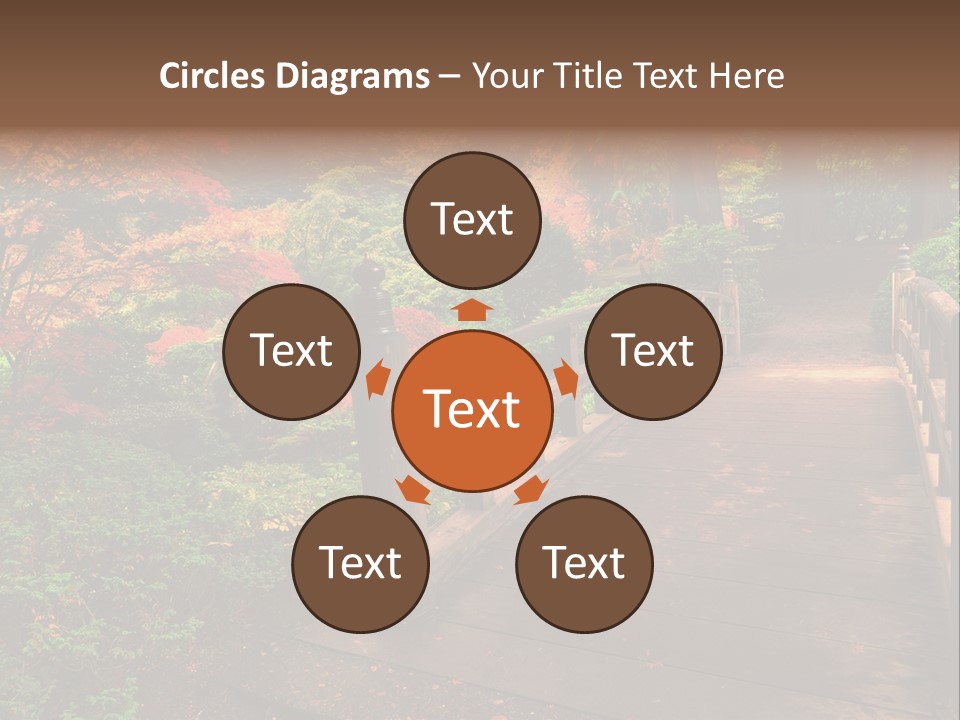 Bridge In Autumn PowerPoint Template