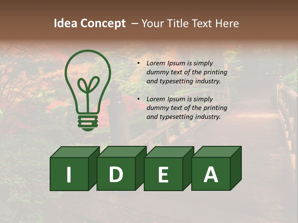 Bridge In Autumn PowerPoint Template