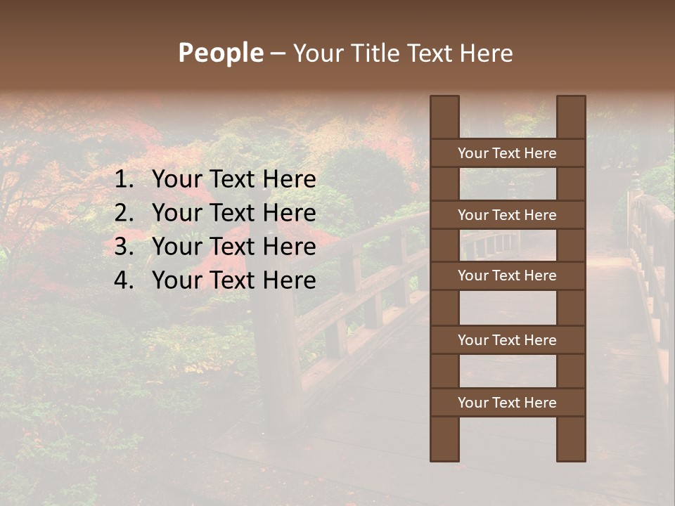 Bridge In Autumn PowerPoint Template