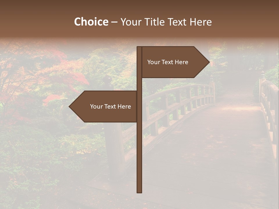 Bridge In Autumn PowerPoint Template