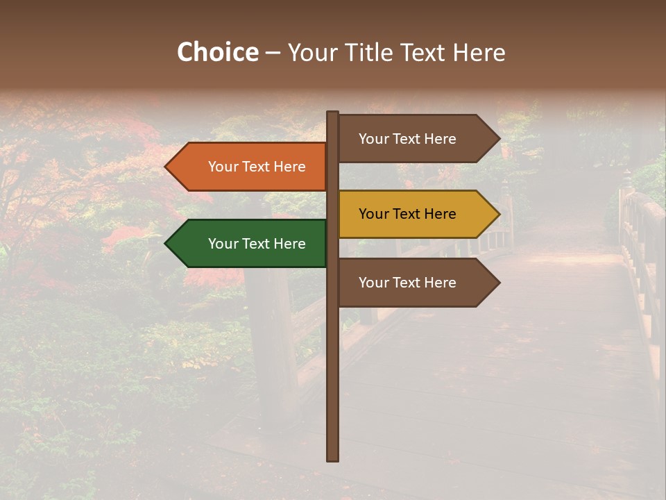 Bridge In Autumn PowerPoint Template