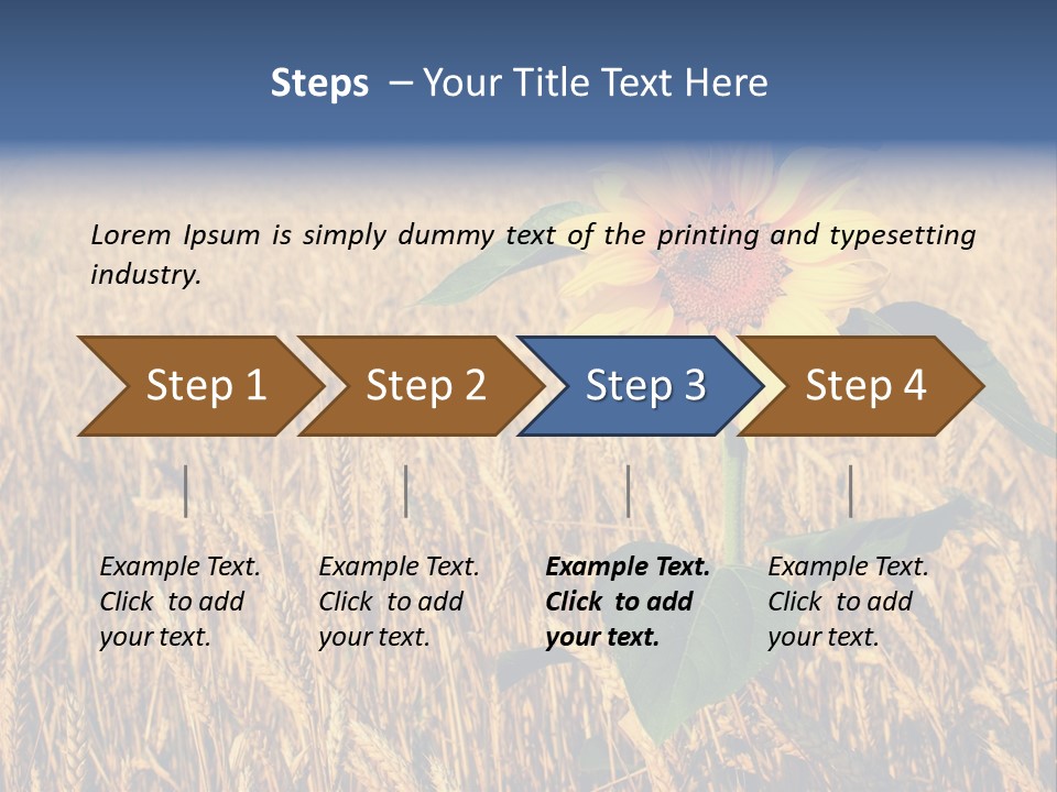 Wheat Sunflower PowerPoint Template