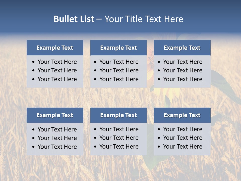 Wheat Sunflower PowerPoint Template