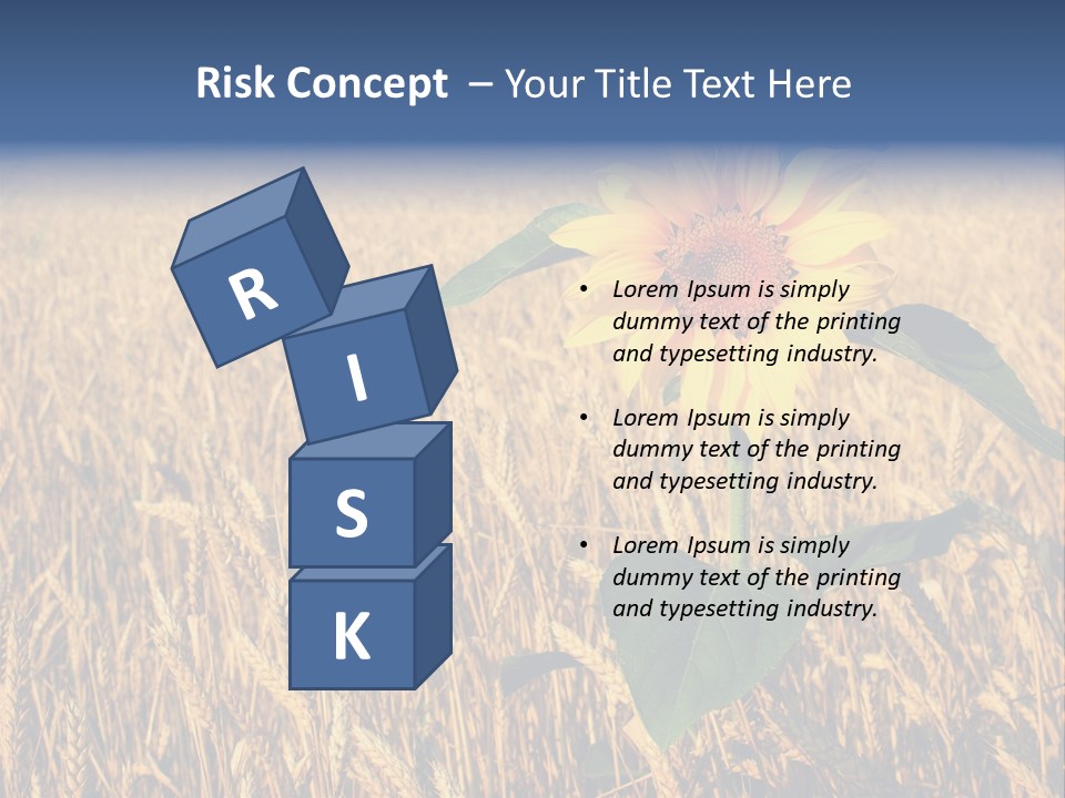 Wheat Sunflower PowerPoint Template