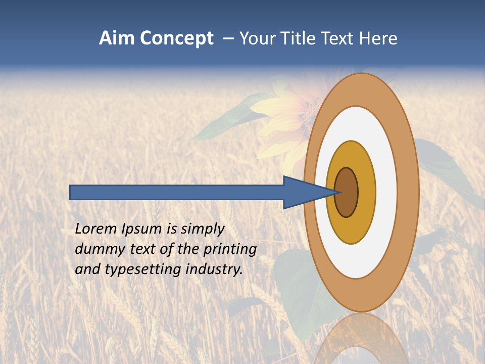 Wheat Sunflower PowerPoint Template