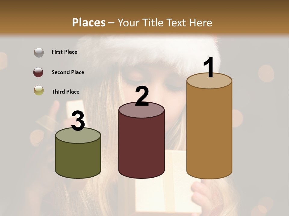 Girl Christmas Gift PowerPoint Template