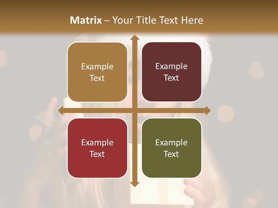 Girl Christmas Gift PowerPoint Template