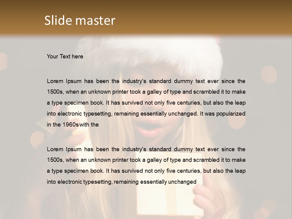 Girl Christmas Gift PowerPoint Template