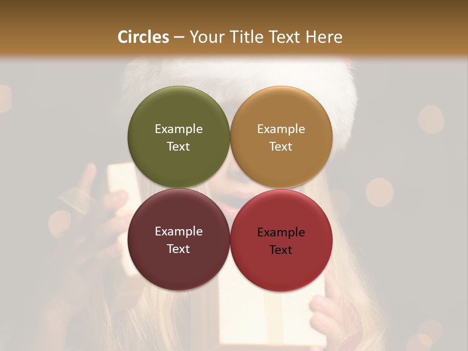 Girl Christmas Gift PowerPoint Template