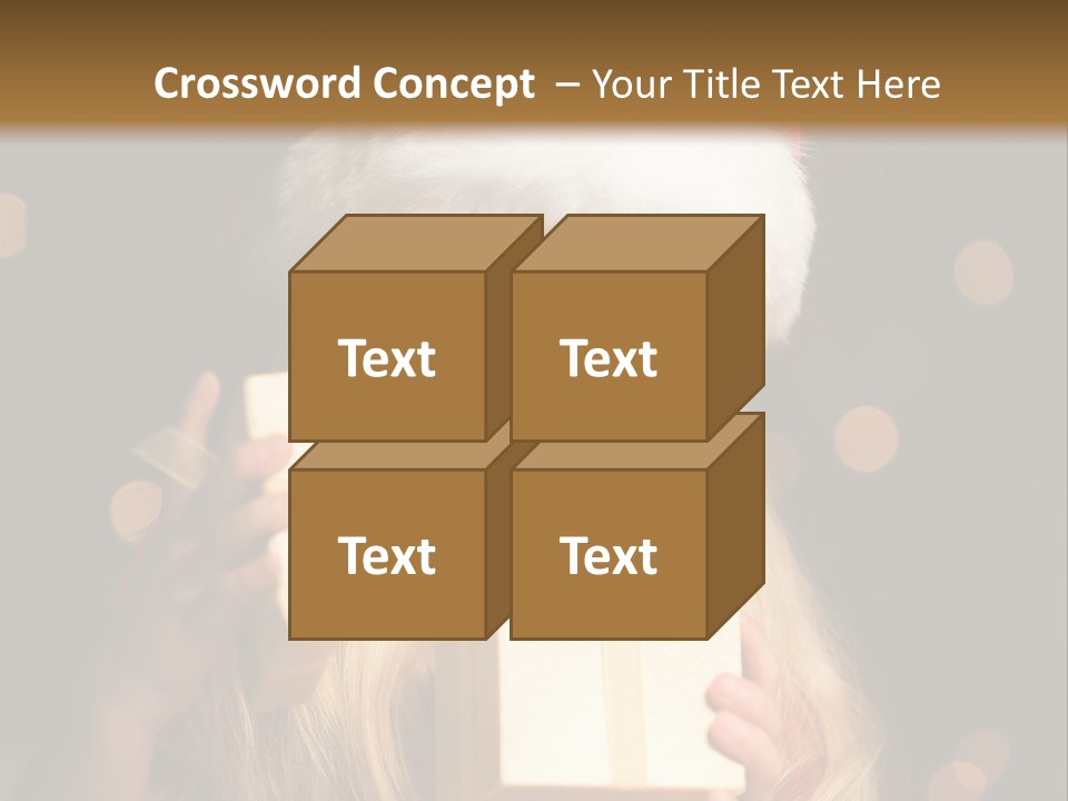 Girl Christmas Gift PowerPoint Template