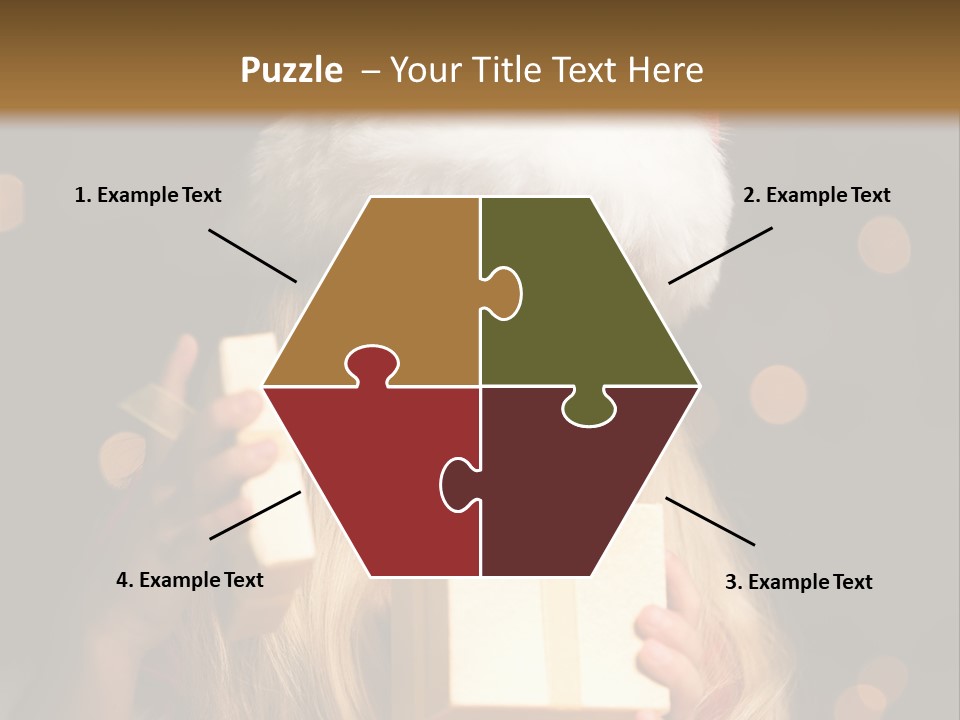 Girl Christmas Gift PowerPoint Template